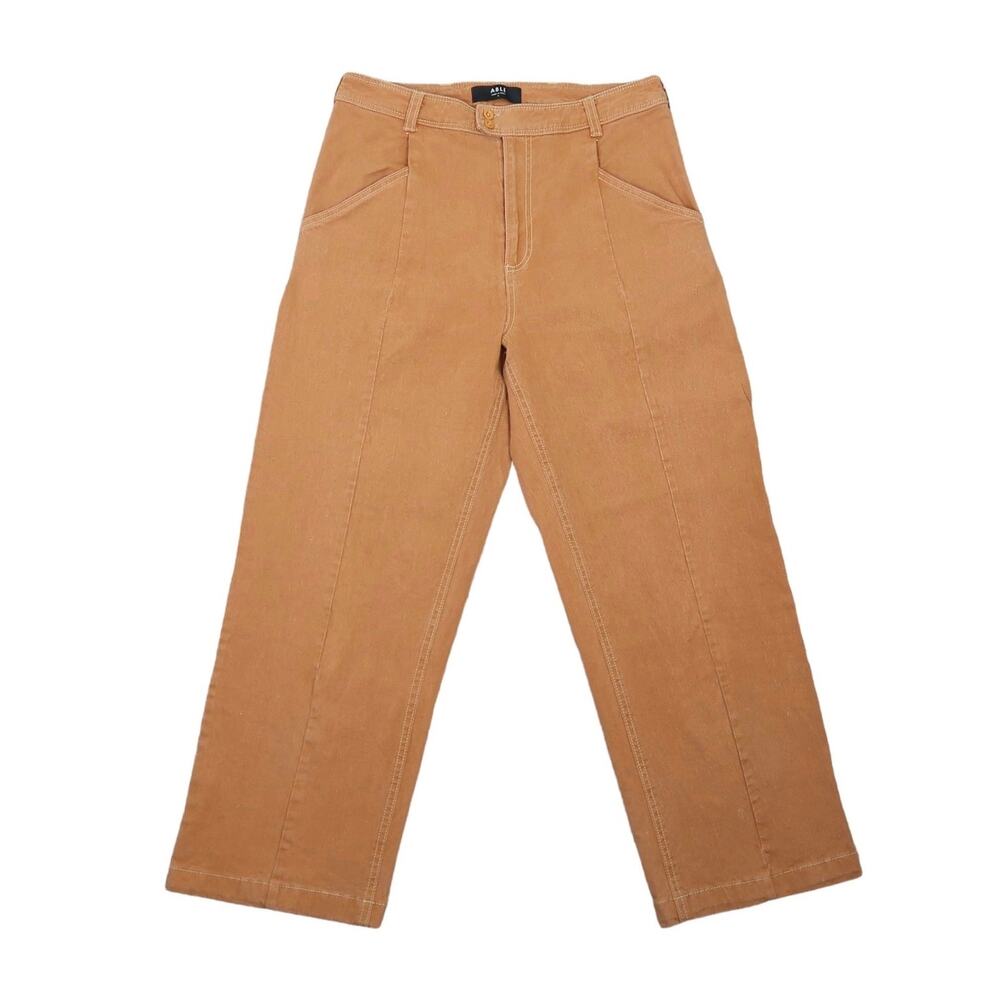 Able Francis Wide Leg Crop Pant Terracotta Orange 8